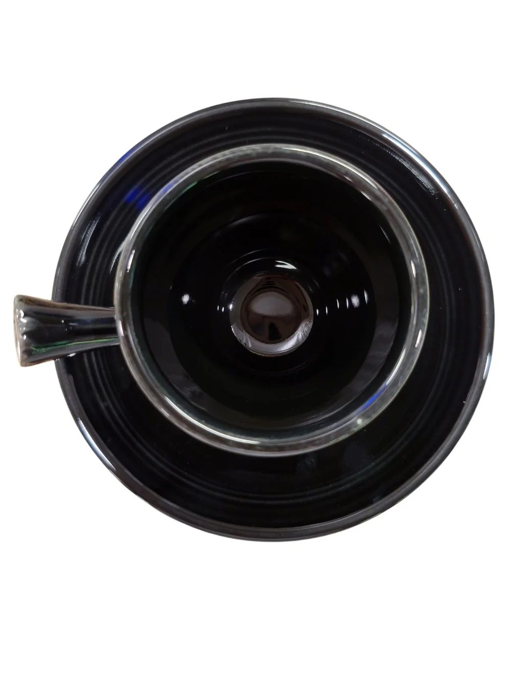 🖤 Fiesta® Black Stick Handle Demitasse Cup & Saucer 🖤